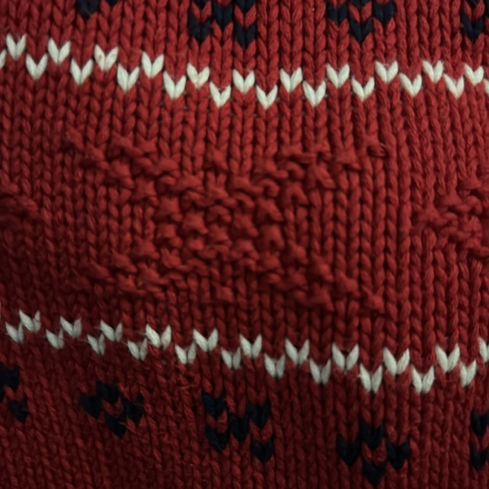 Polo jeans company Ralph Lauren, red knit sweater size medium 100% cotton. - Picture 5 of 13
